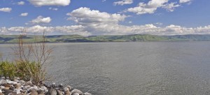 View of the Sea of Galilee from Capernaum. The fishermen, Peter, Andrew, James, and John (Matthew 4:18) were from this area.